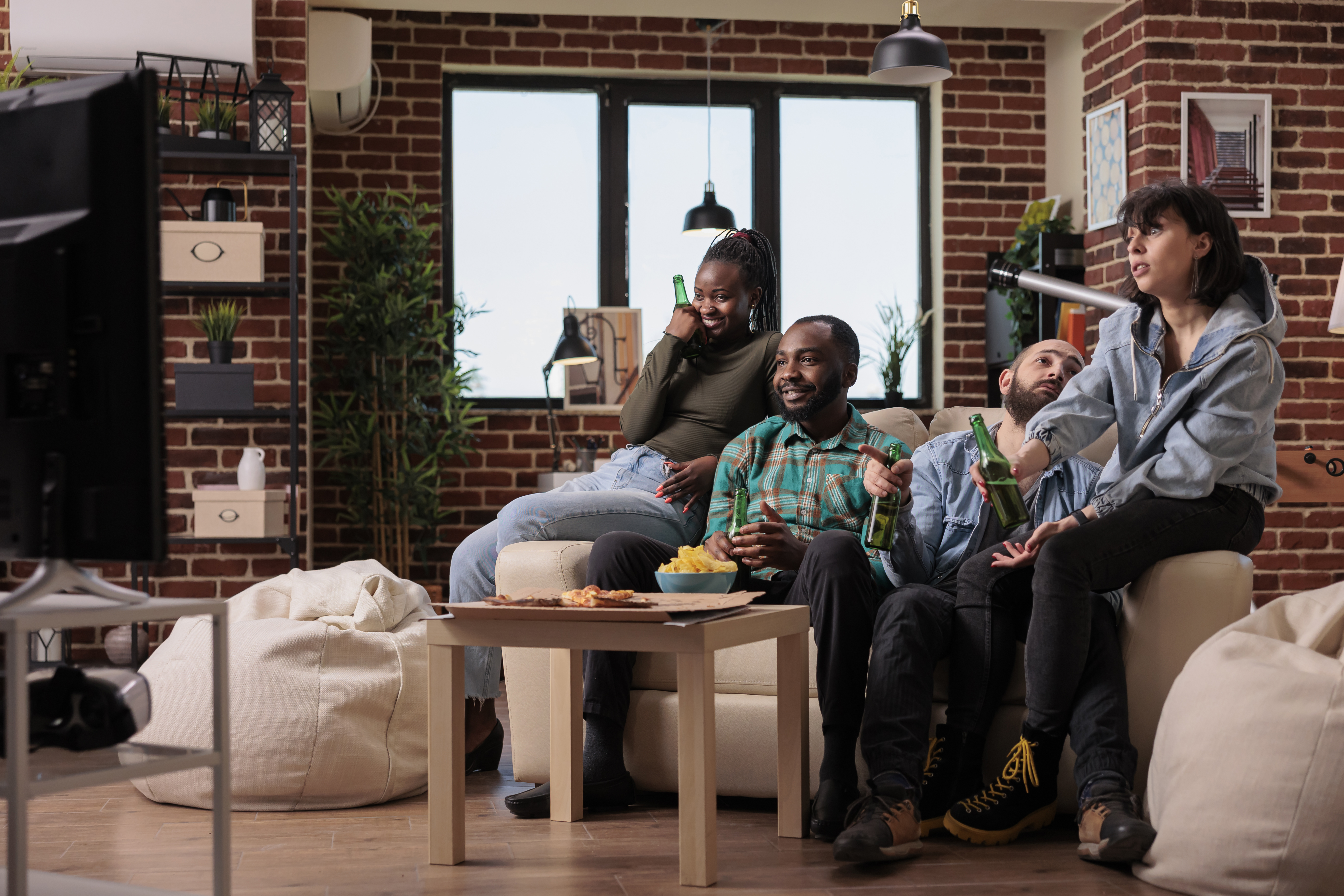 Group activity in the common room